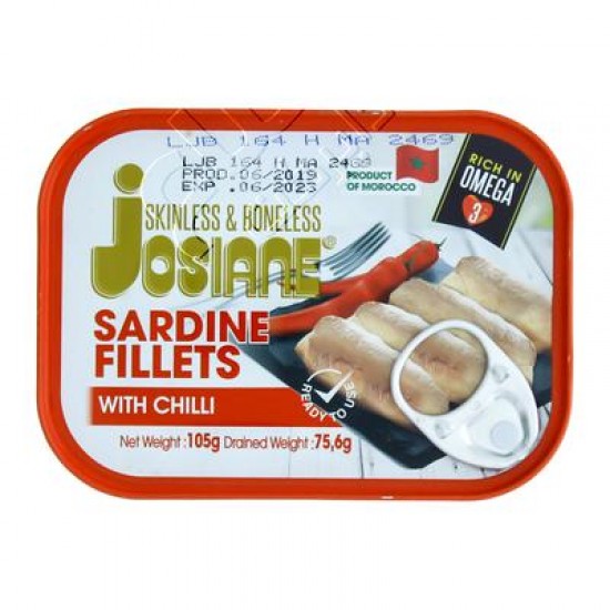 josiane sardine fillets with chilli 105 g
